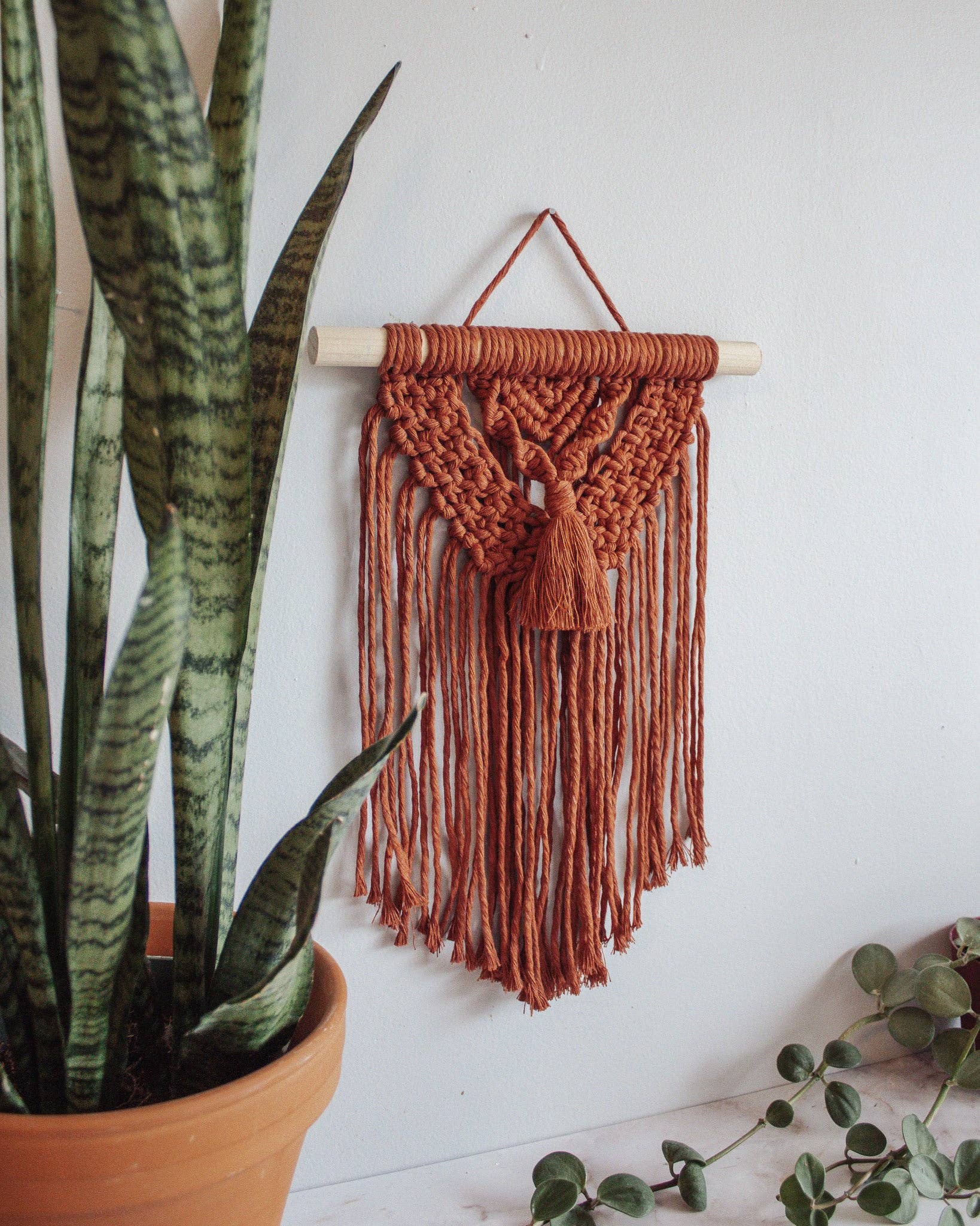 Modern Bo Studio - Wholesale Tapestry/Textile - "Piper" - Small Macrame Wall Hanging5