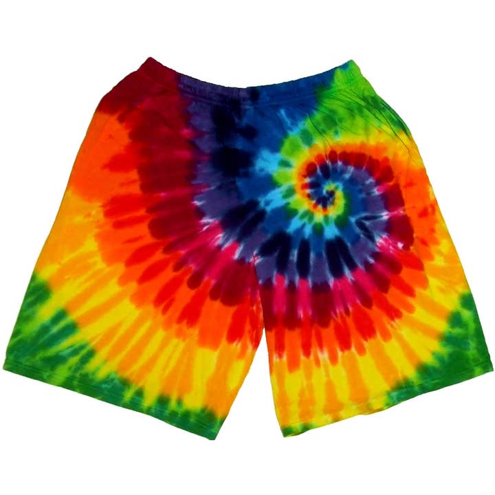 Short Tie Dye Rainbow pour la vente par Tie Dyed Shop