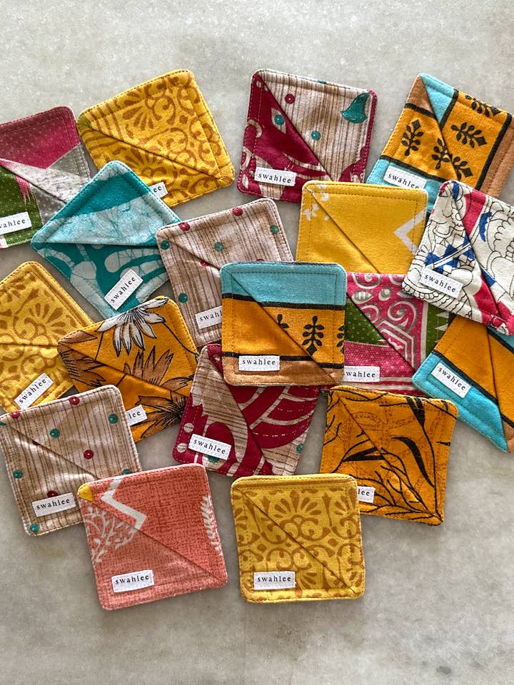 Upcycled Sari Corner Bookmarks for wholesale by Swahlee