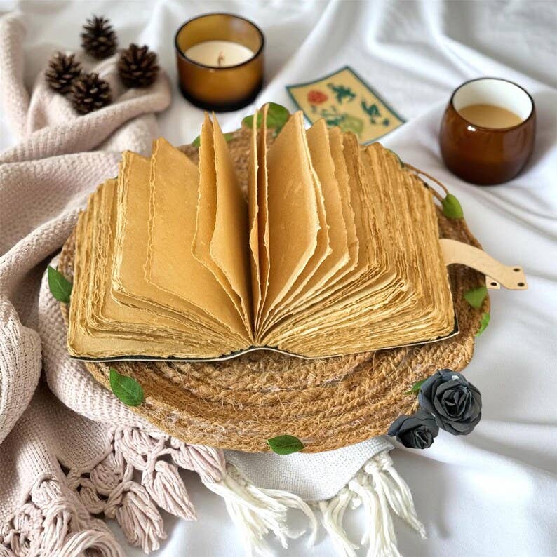 Leatherooze - Wholesale Journal/Diary - Leather handmade Journal – Luna Moth Book of Shadow4