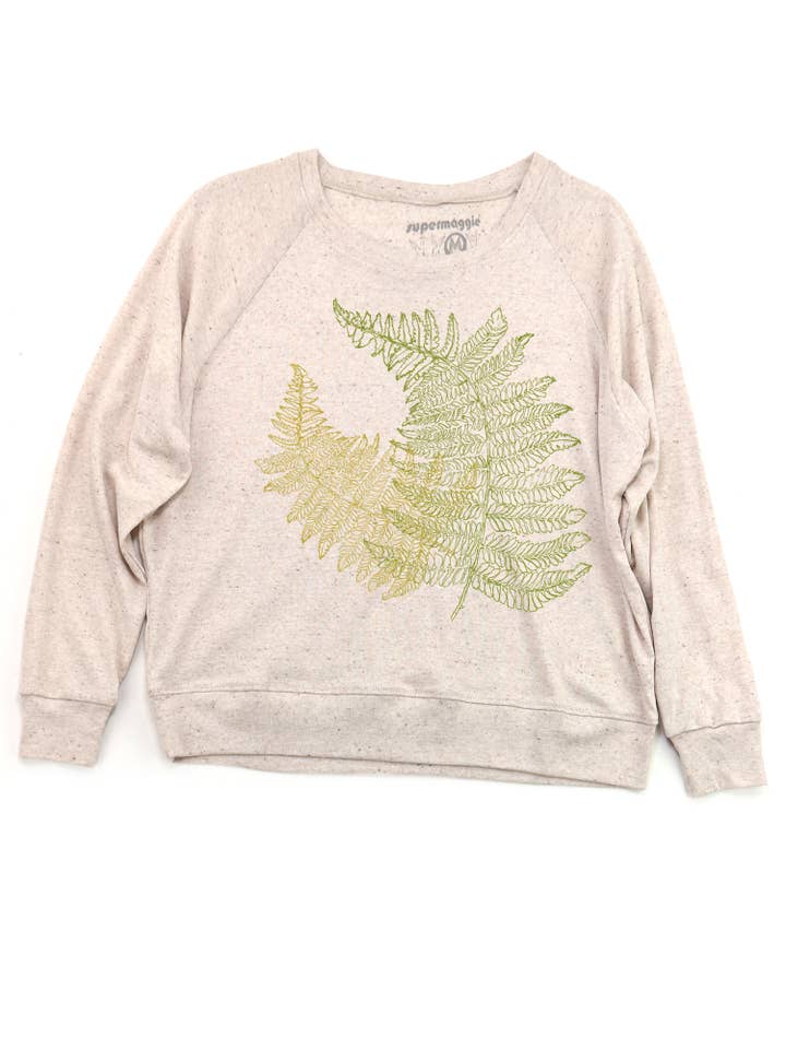 Supermaggie @ Faire - Wholesale Graphic Sweatshirt - Women's - Ferns Pia Tri Blend Pullover8