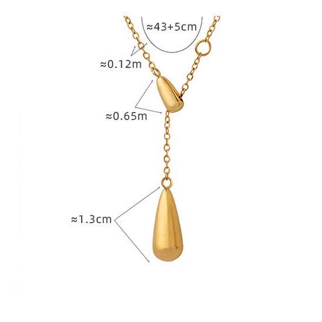 Sweet Cherry Sky - Wholesale Pendant/Charm Necklace - Gold Water Drop Necklace Chain Pendant