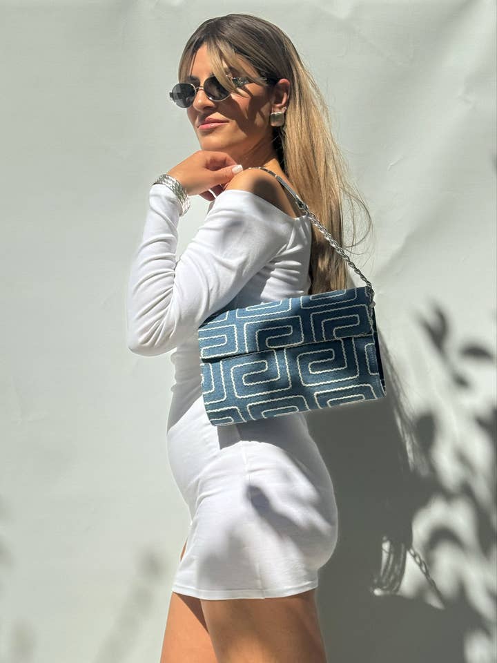 Women Denim Bag, Leather Bag Women, Denim Shoulder Bag for wholesale by Christina Christi