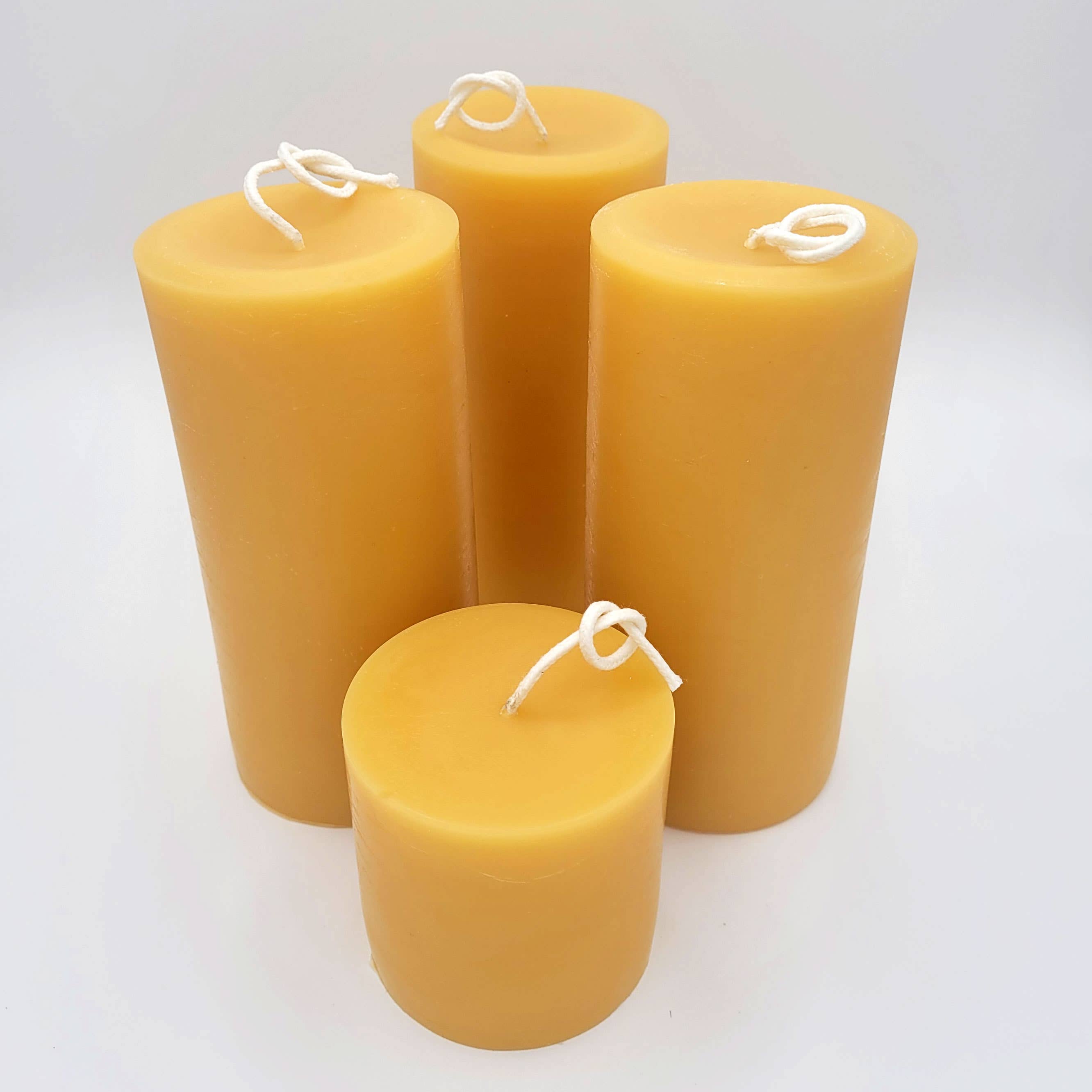 Eastvan bees - Wholesale Pillar Candle - 3" Wide 100% Beeswax Pillar Candle - Natural Beewax color 1