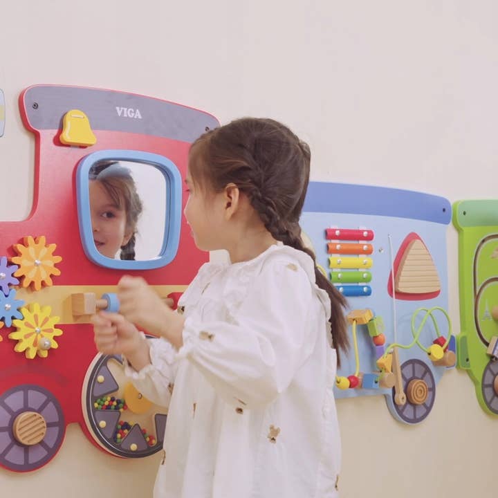 Trade Toys Limited - Wholesale Wood Toy - Kids - Large Train Activity Wall Toy2