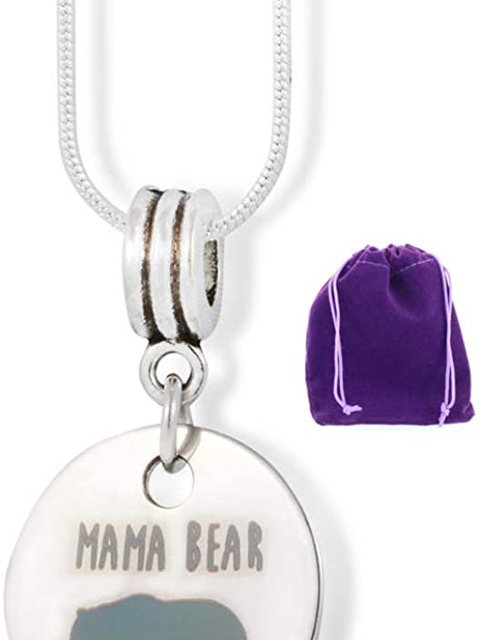 Mama Bear Necklace | This Mom Necklace is a Great momma bear necklace for that Mom Bear that takes care of her Cubs or a Great Boy Mom Present for that Mom of Boys and Girls that Loves Mom Necklaces for wholesale by Dave The Bunny