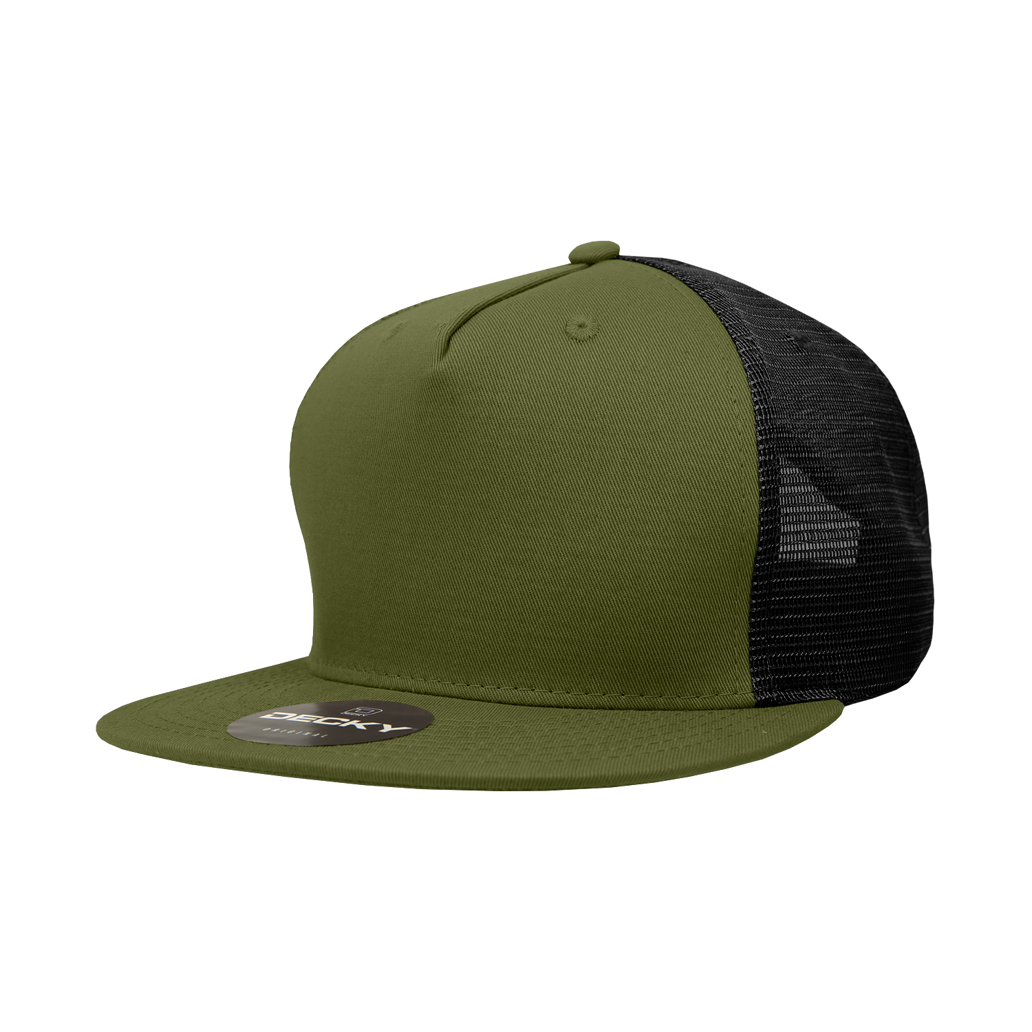 The Park Wholesale - Wholesale Truckerpet - Uniseks - Decky 1040 - Blanco Trucker Snapback-hoeden met 5 panelen - 104050