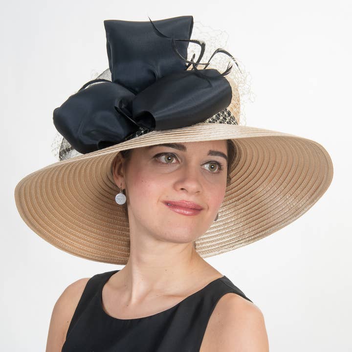 Satin Lamp Shape Hat W/Taffeta | 321765 for wholesale by KaKyCo