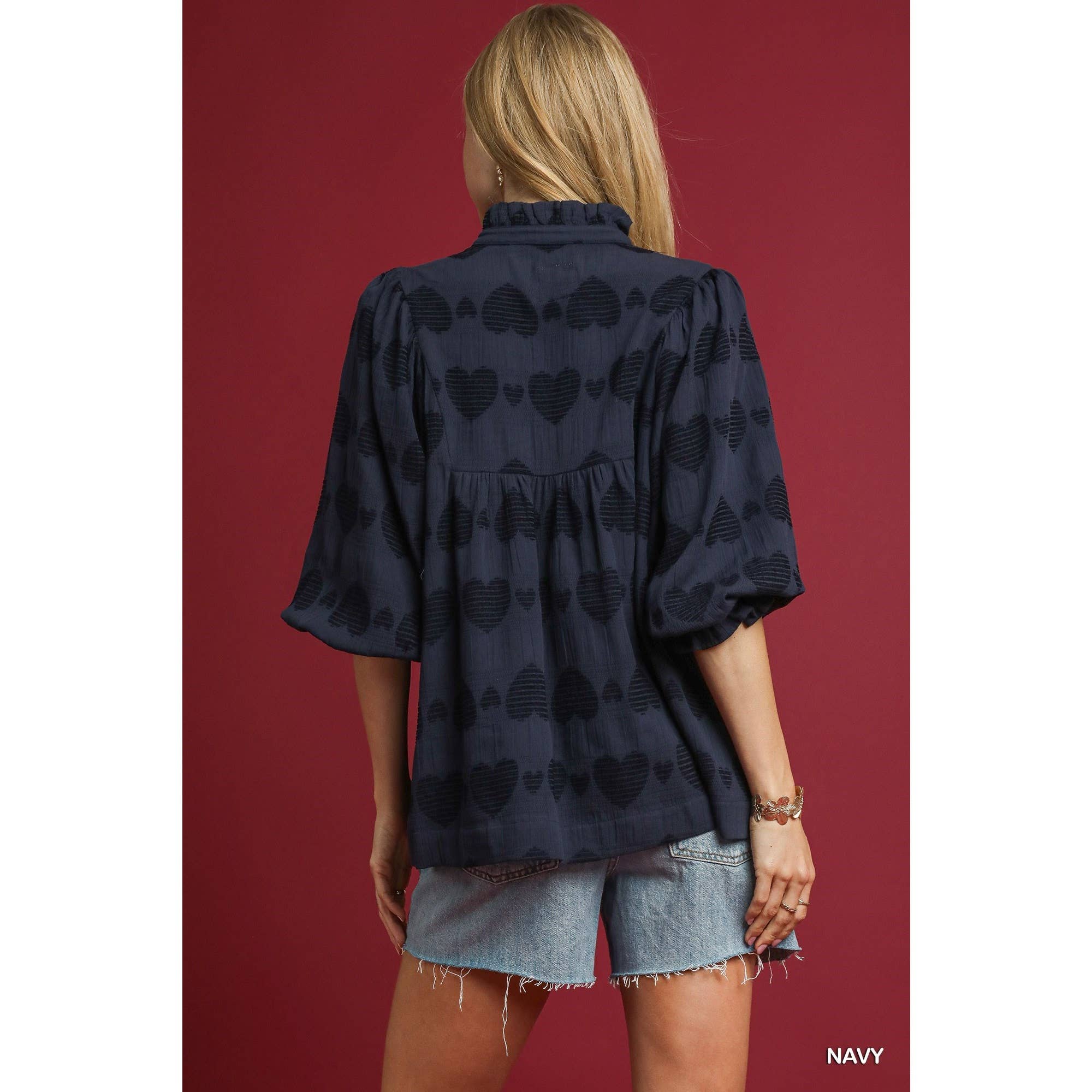 STYLE USA – Engroshandel Tunika - Dame – Hjerte Jacquard Top14
