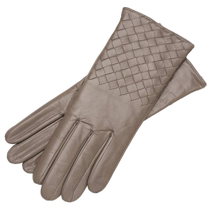 Trani Light Grey Leather Gloves for wholesale by 1861 Glove Manufactory