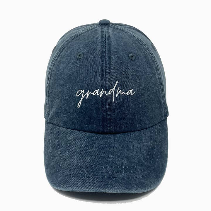 Grandma Embroidered Pigment-Dyed Baseball Cap for wholesale by jnh+design