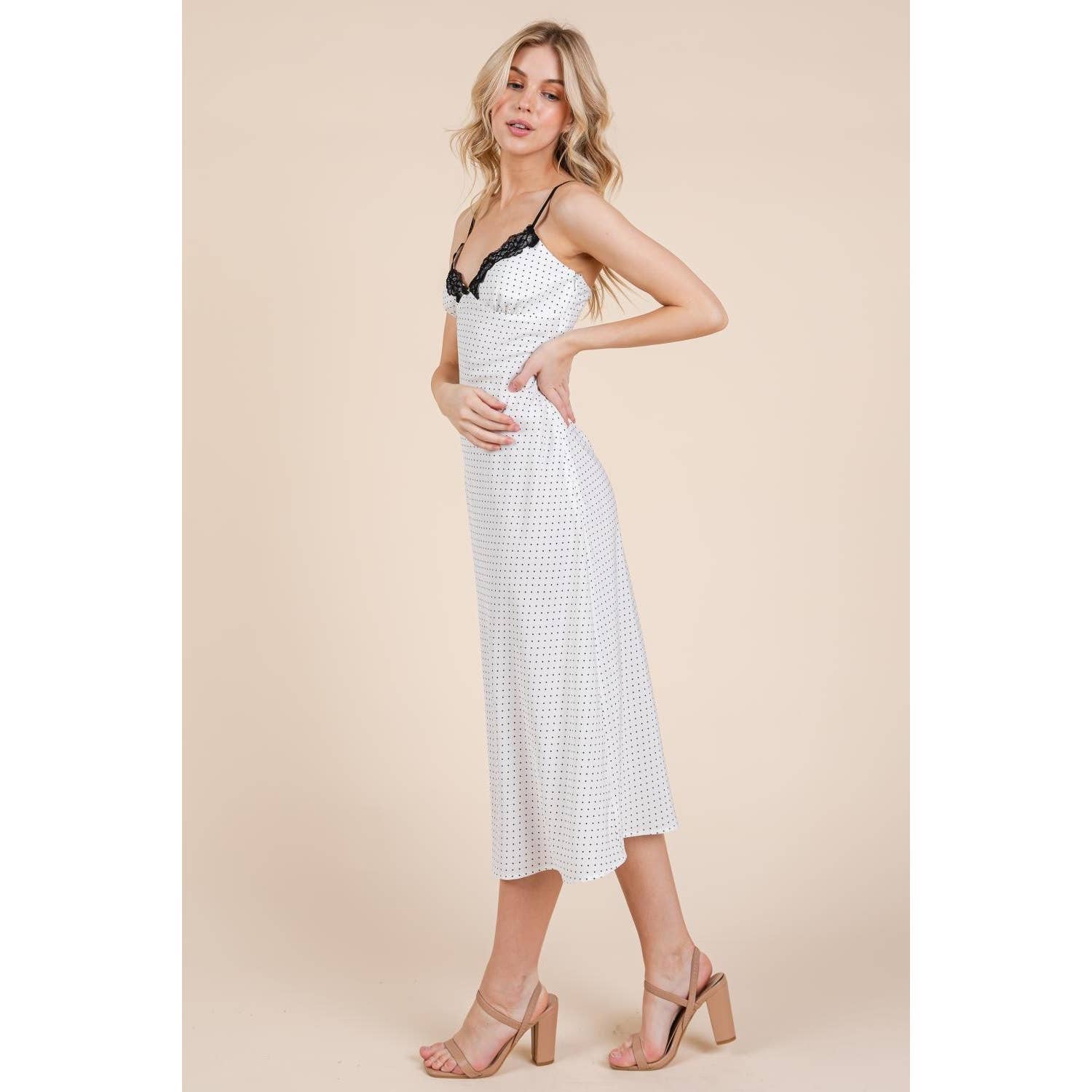 Honey Mango - Wholesale Dress - Women's - Polka dot midi dress7