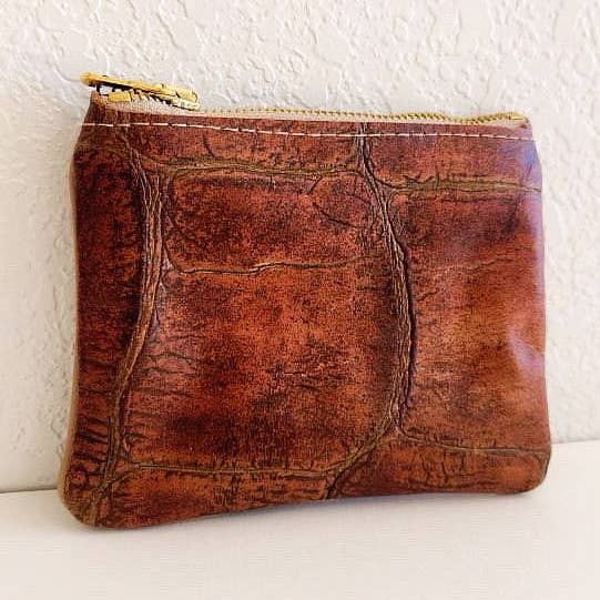 Vintage Brown Mini Coin Card Pouch for wholesale by Royal Hippie by Robin Moratti