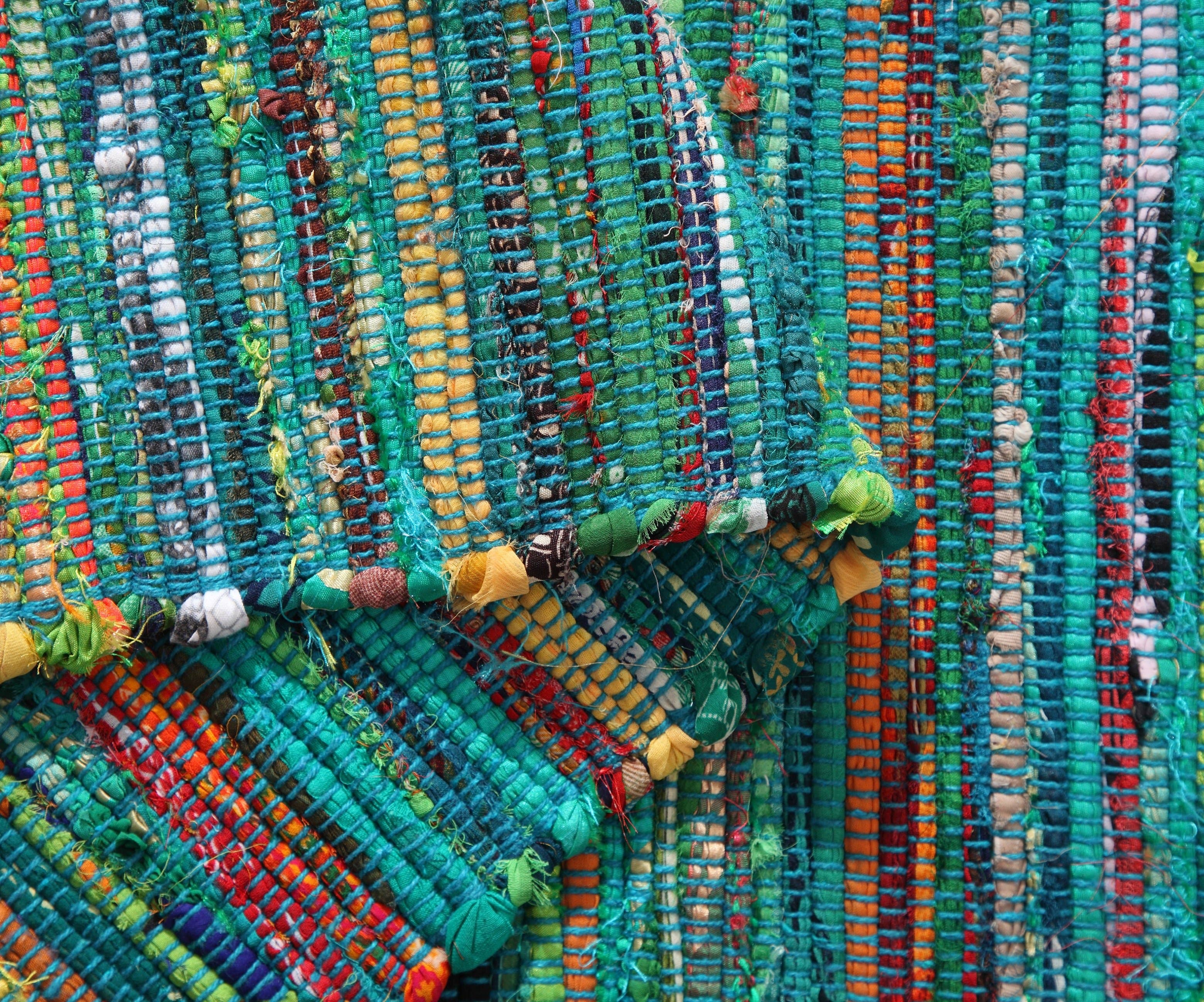 Second Nature Online – Engroshandel Løst tæppe – Festival vævet tæppe i genanvendt bomuldsblanding i forskellige farver2