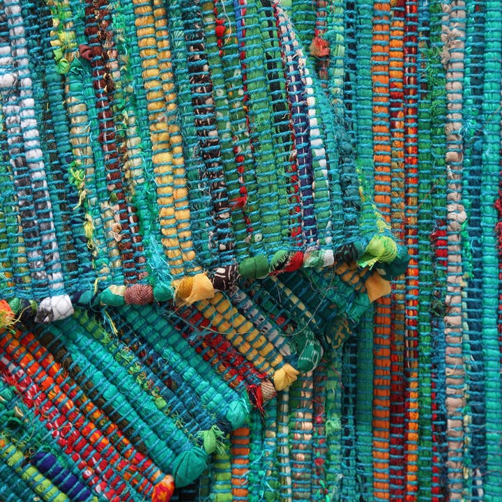 Second Nature Online – Engroshandel Løst tæppe – Festival vævet tæppe i genanvendt bomuldsblanding i forskellige farver2