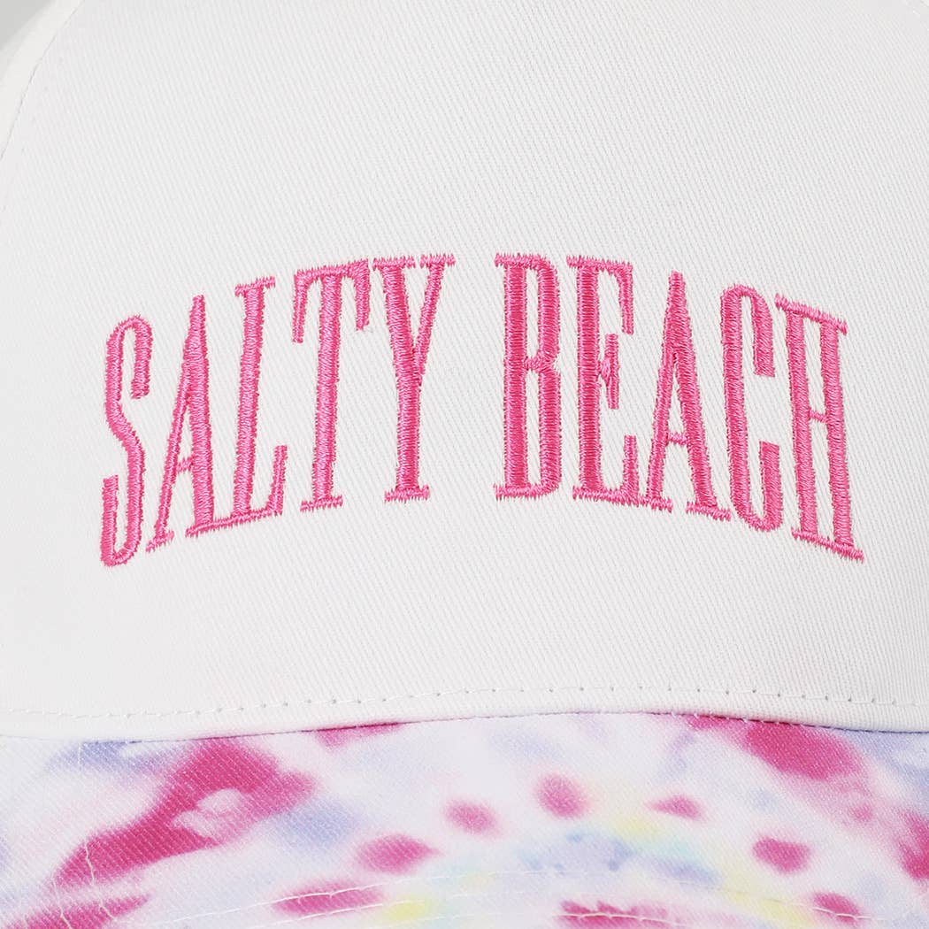 Fashion City - Vente Casquette de camionneur – femme - Casquette Trucker Teinture Tie-Dye Broderie SALTY BEACH4