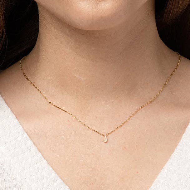 Bearfruit Jewelry - Wholesale Pendant/Charm Necklace - Crystal Initial Necklace1