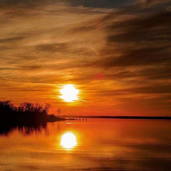 Impression d'art de couchers de soleil sur le lac Texas TLS227 pour la vente par Breaking Rules Photography