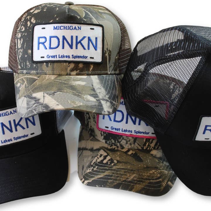 Michigan RDNKN Mesh Snapback Trucker hat for wholesale by RDNKN Clothing and Apparel
