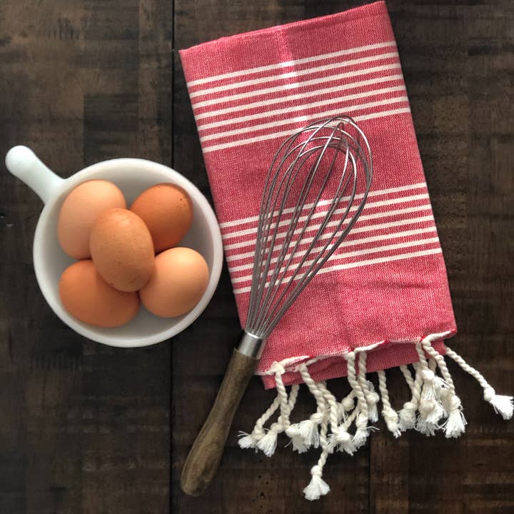 THE RILEY/LAND COLLECTION - Wholesale Tea Towel - RED STRIPE HAND TOWEL0