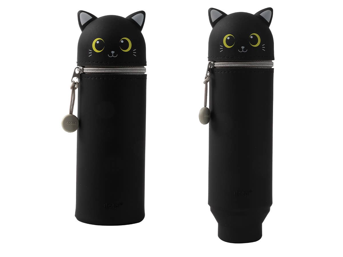I-Total, I-Drink - Wholesale Pencil Case/Pouch - Black Cat Silicone Case