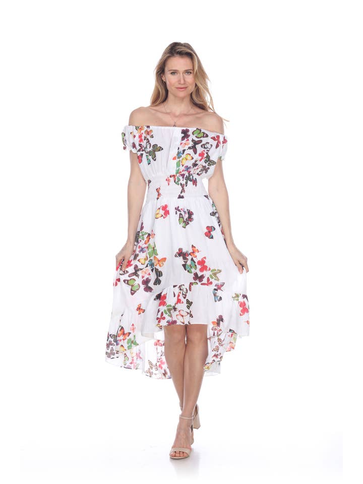 Rising International Inc - Wholesale Dress - Women's - Butterfly High Low Dress KTK680