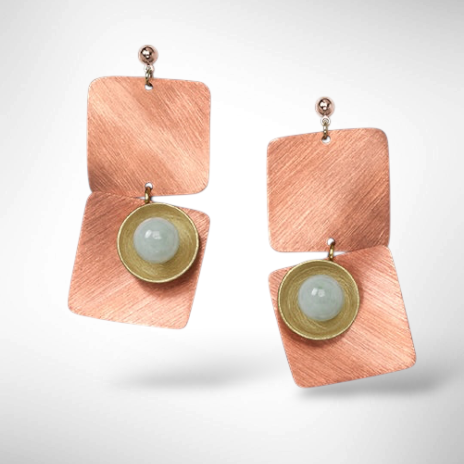 Chick Boss LLC – wholesale Hängande örhängen – SPRAY långa böjda rutor blandade Metal Post örhängen4