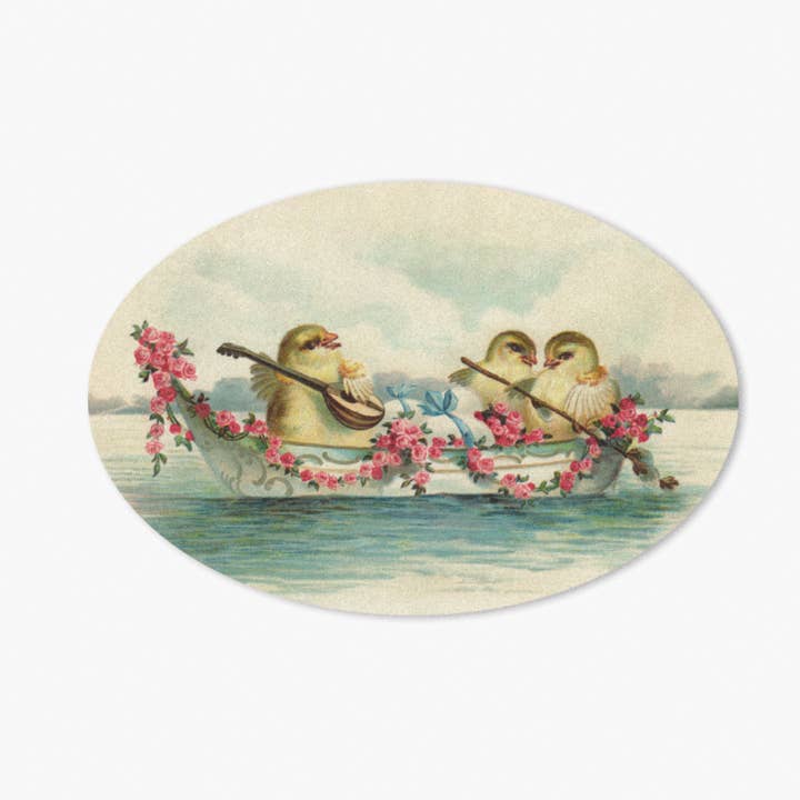 Charolette • Sticker • Vintage Chicks in Boat for wholesale by The Digital Chromist