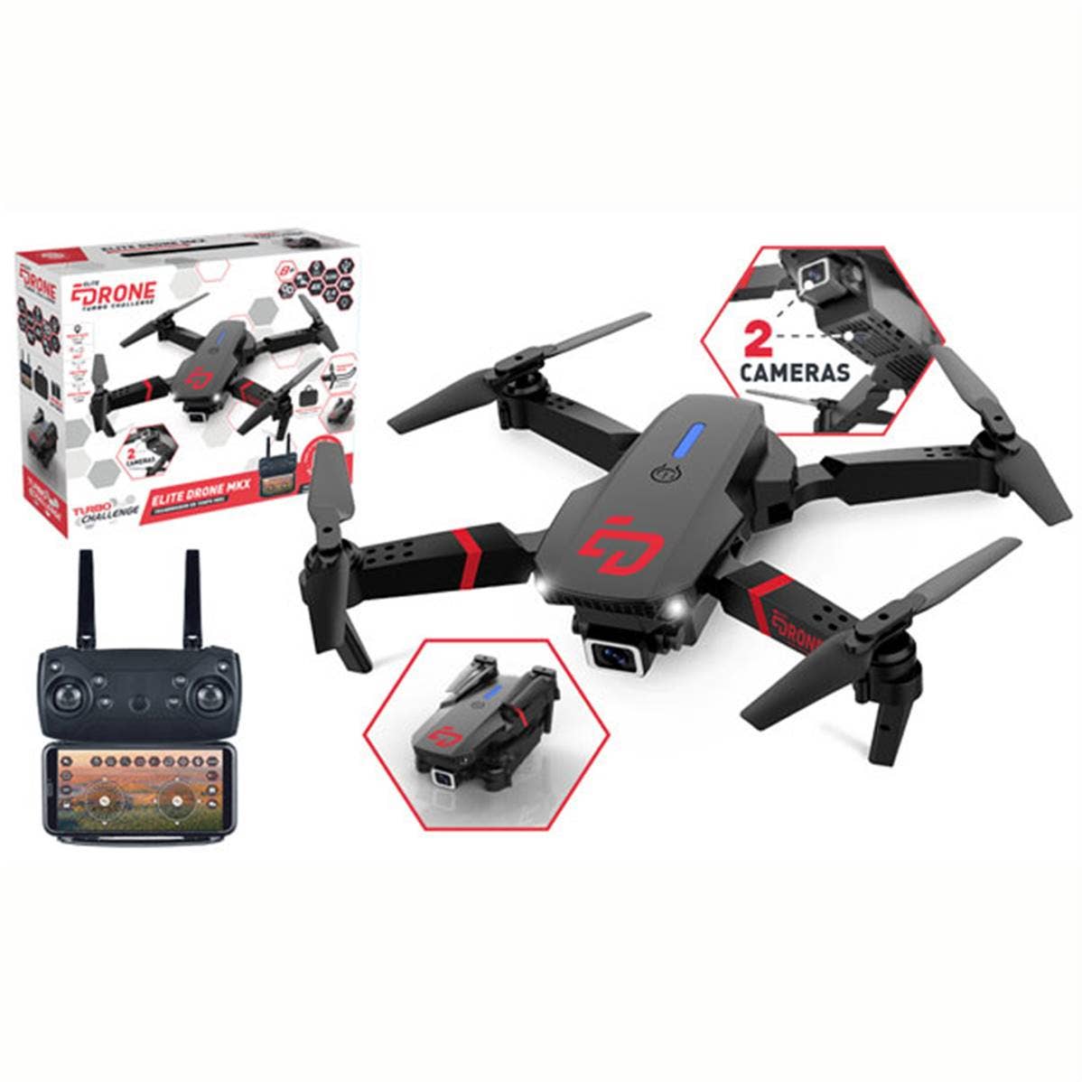 TSJJ - Vente Lot de jouets – enfant - Boite/Valisette Drone Rc 24X19 Cm - 2.4 Ghz - 2 X 3.7V0