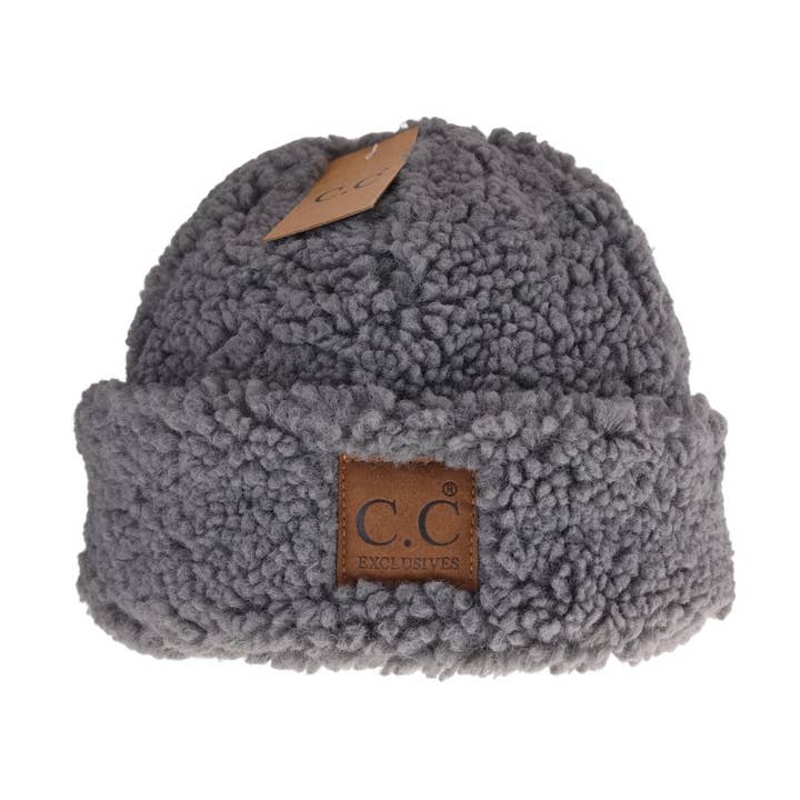 C.C Beanie - Wholesale Beanie - Women's - Fuzzy Lined Sherpa Cuffed C.C Beanie HAT008
