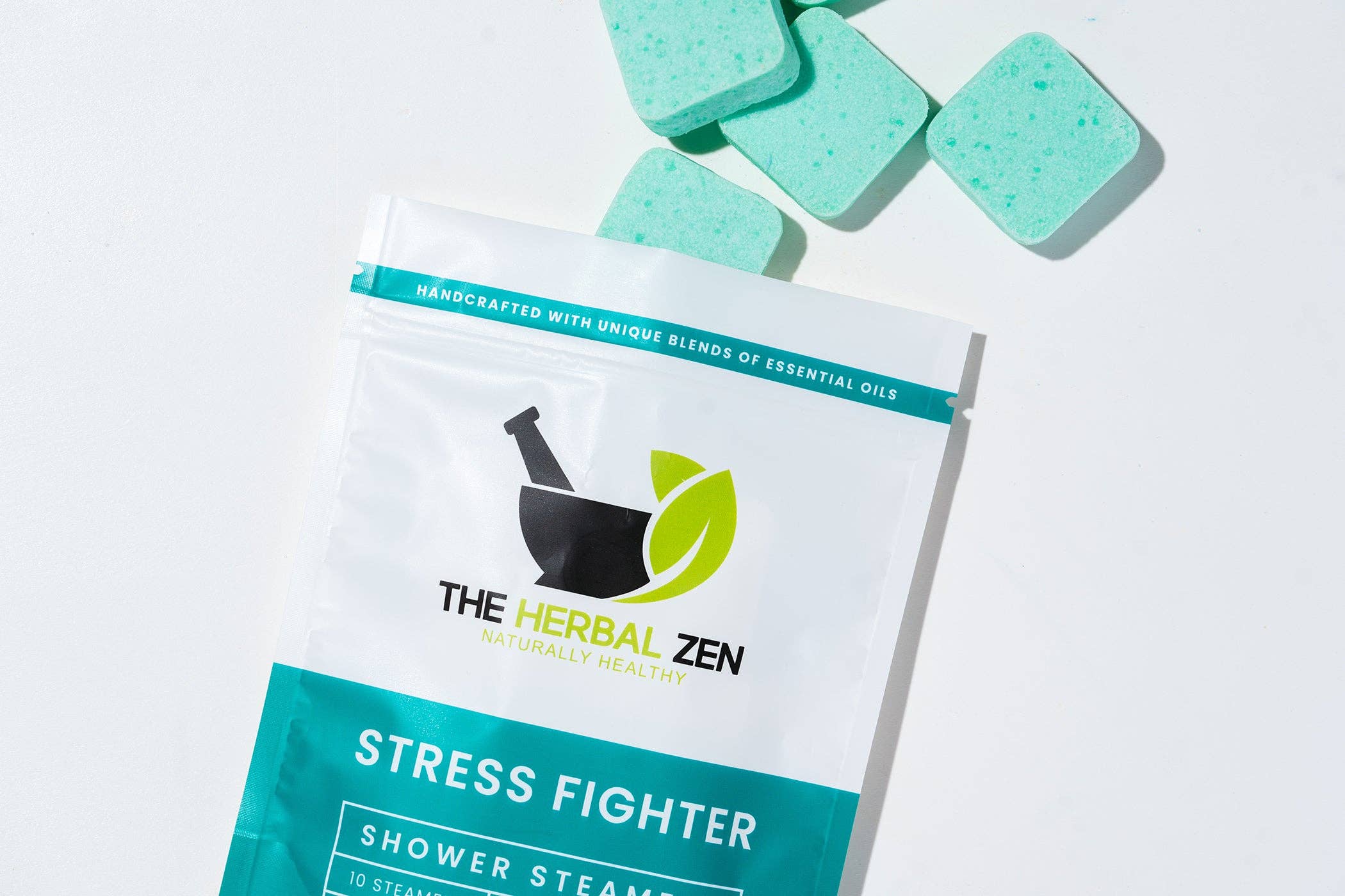 The Herbal Zen - Wholesale Shower Steamer/Bomb - Stress Fighter Shower Steamers – Calming Self-Care Essential3