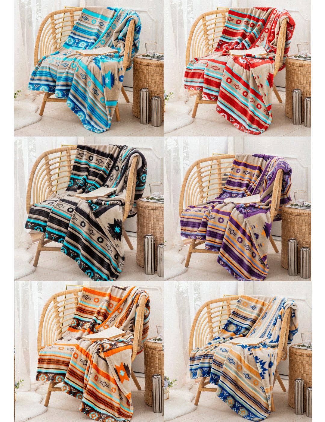 El Paso Saddleblanket – Engroshandel Tæppe – Silky Feel Throw tæpper