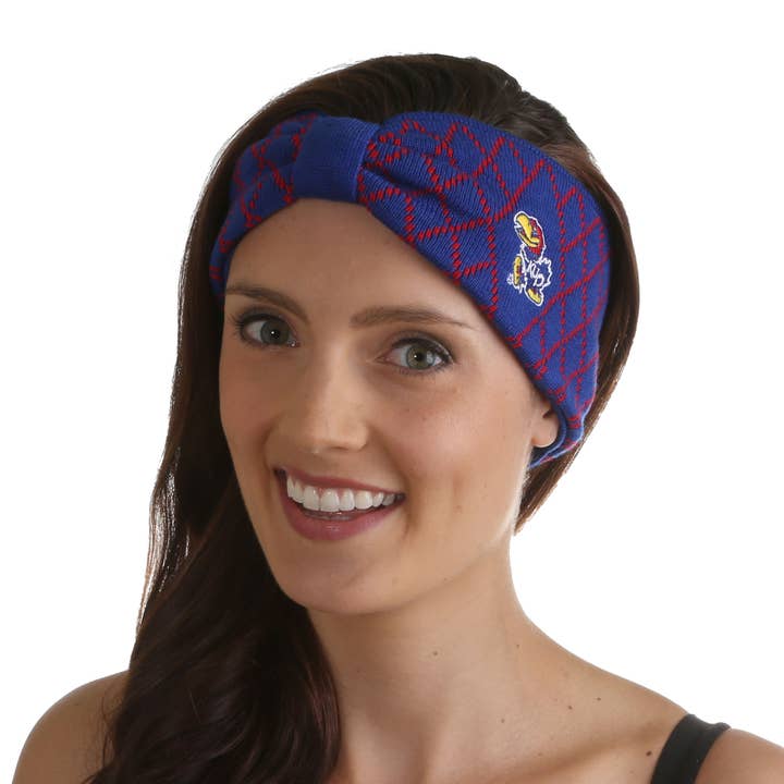 Emerson Street Clothing Co Collegiate Shop - Wholesale Fashion Headband - Women's - Kansas Jayhawks Wide Knit Headband