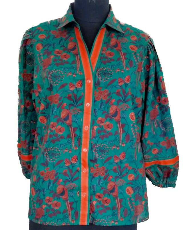 IslaPayal - Wholesale Button Down Shirt - Women's - CAMILLE TOP | PARTRIDGE TEAL