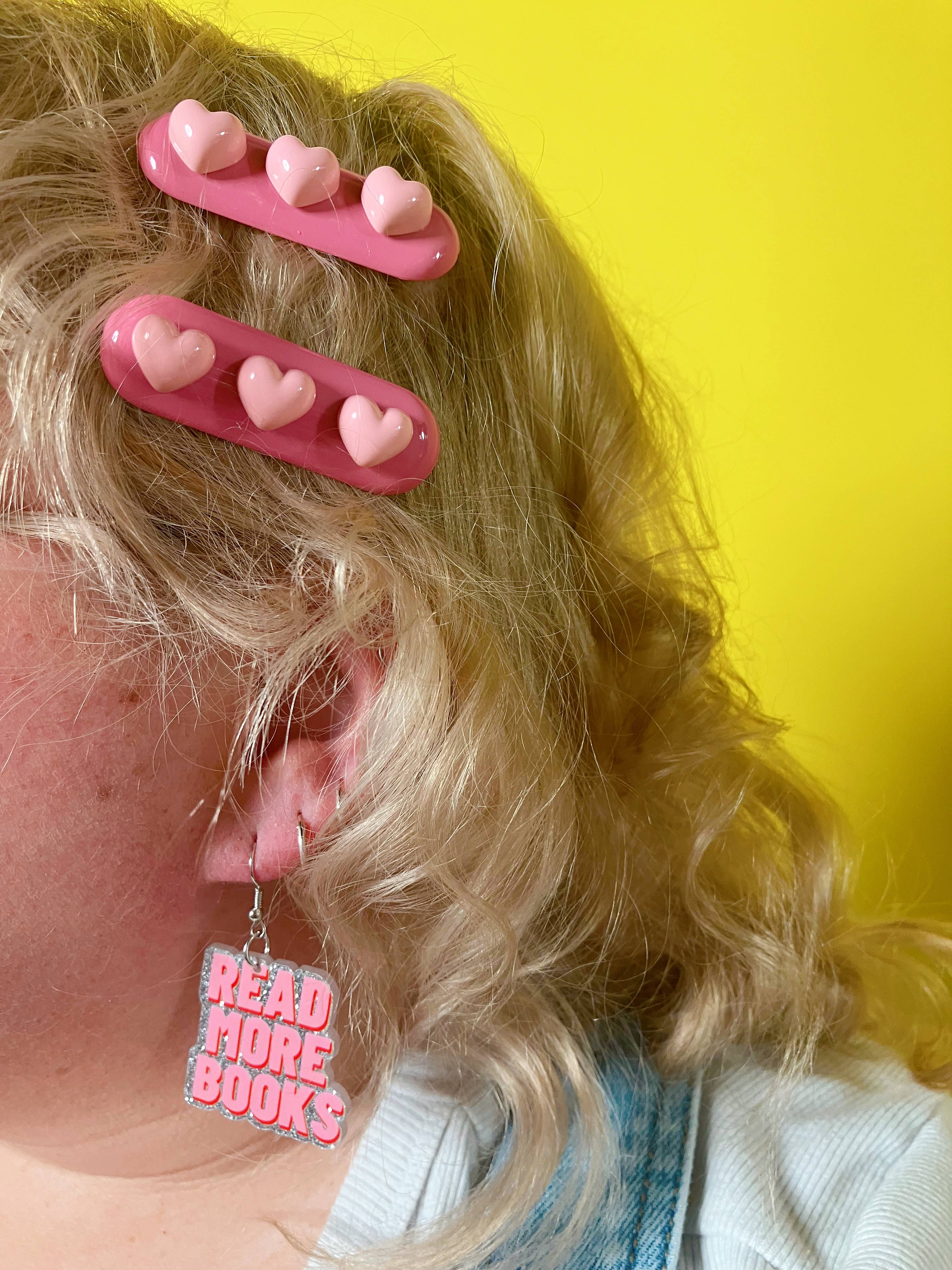 NatterDoodle – Großhandel Ohrhänger – Mehr Bücher lesen Glitzer-Ohrringe, leichte Acryl-Dangle4