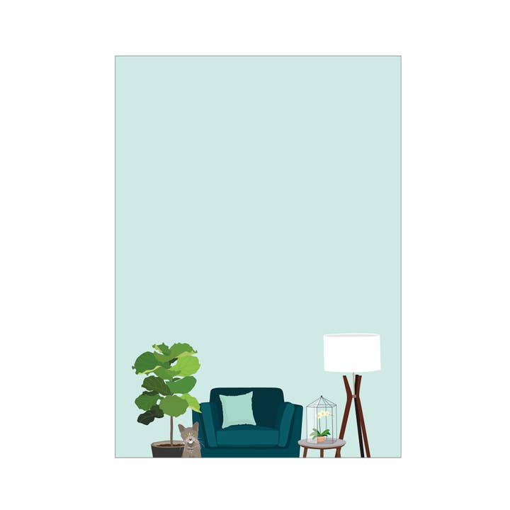 Apartment 2 Cards - Wholesale Notepad - Mid Century Modern 4.75x6.5" Notepad