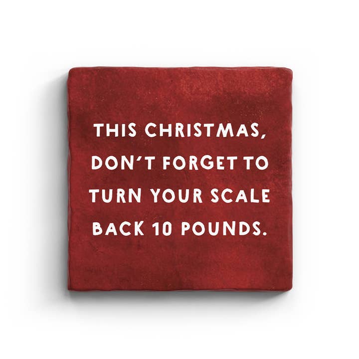 Vend din skala tilbage - Marmor Coaster (jul) for engroshandel hos Paisley & Parsley