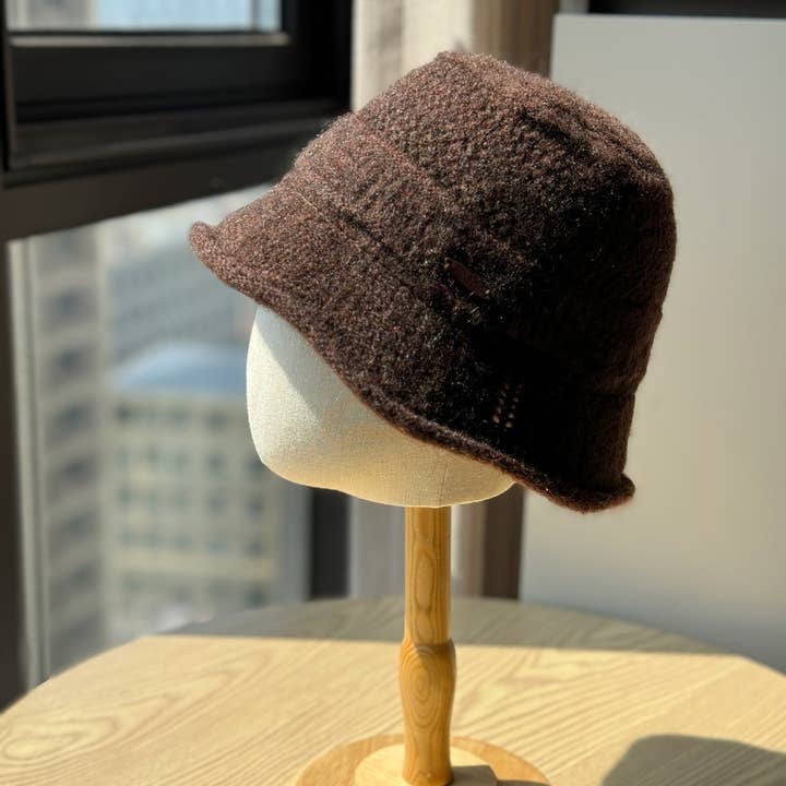 DOUBLJU - Wholesale Bucket Hat - Women's - RETRO WAVY KNITTED HAT_CWAH049223