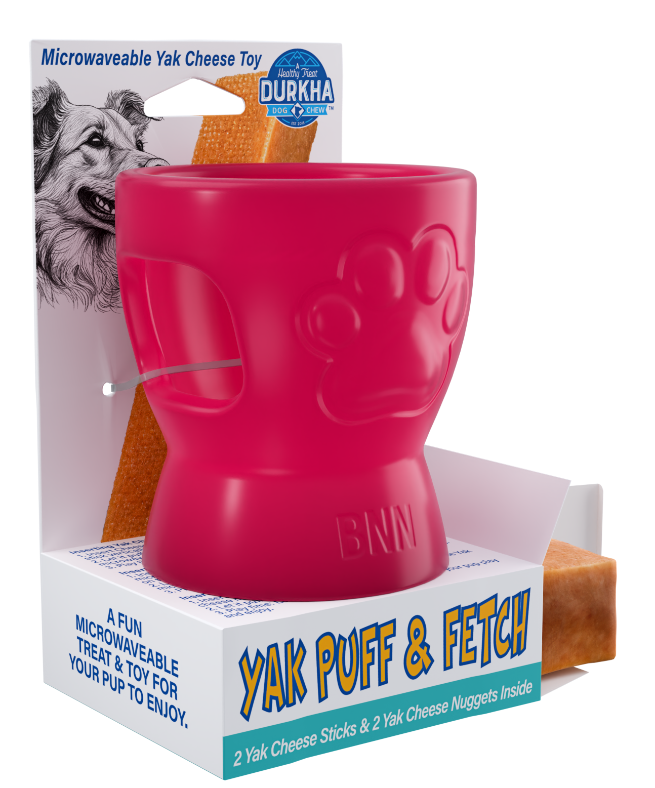 Durkha Dog Chew - Wholesale Pet Chew Toy - Dog - Durkha Puff & Fetch Toy - Microwaveable Yak Cheese Toy0