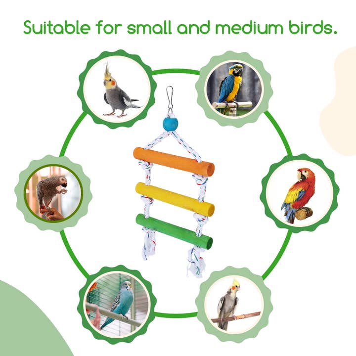 Nobleza - Wholesale Bird Swing/Toy - Three-step cotton rope ladder for birds4