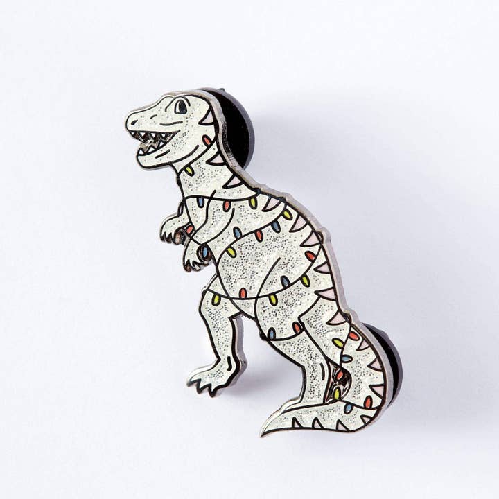 Punky Pins - Wholesale Lapel Pin/Button - Christmas Dinosaur Enamel Pin