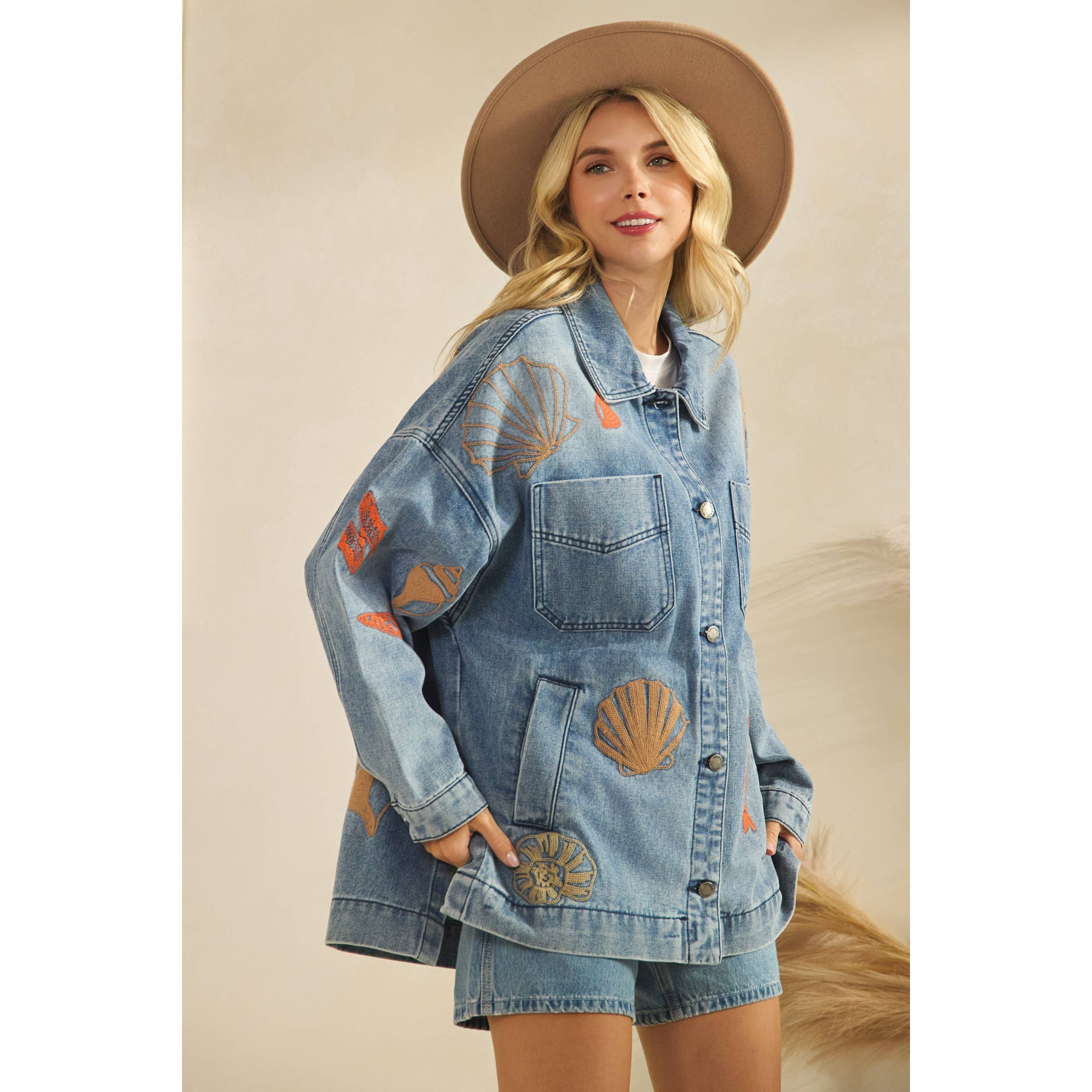 Veveret - Wholesale Denim Jacket - Women's - Embroidered Denim Jacket20