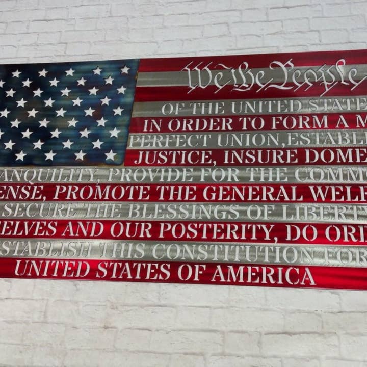 We the People - United States Constitution Flag for wholesale by Nashville Metal Art®