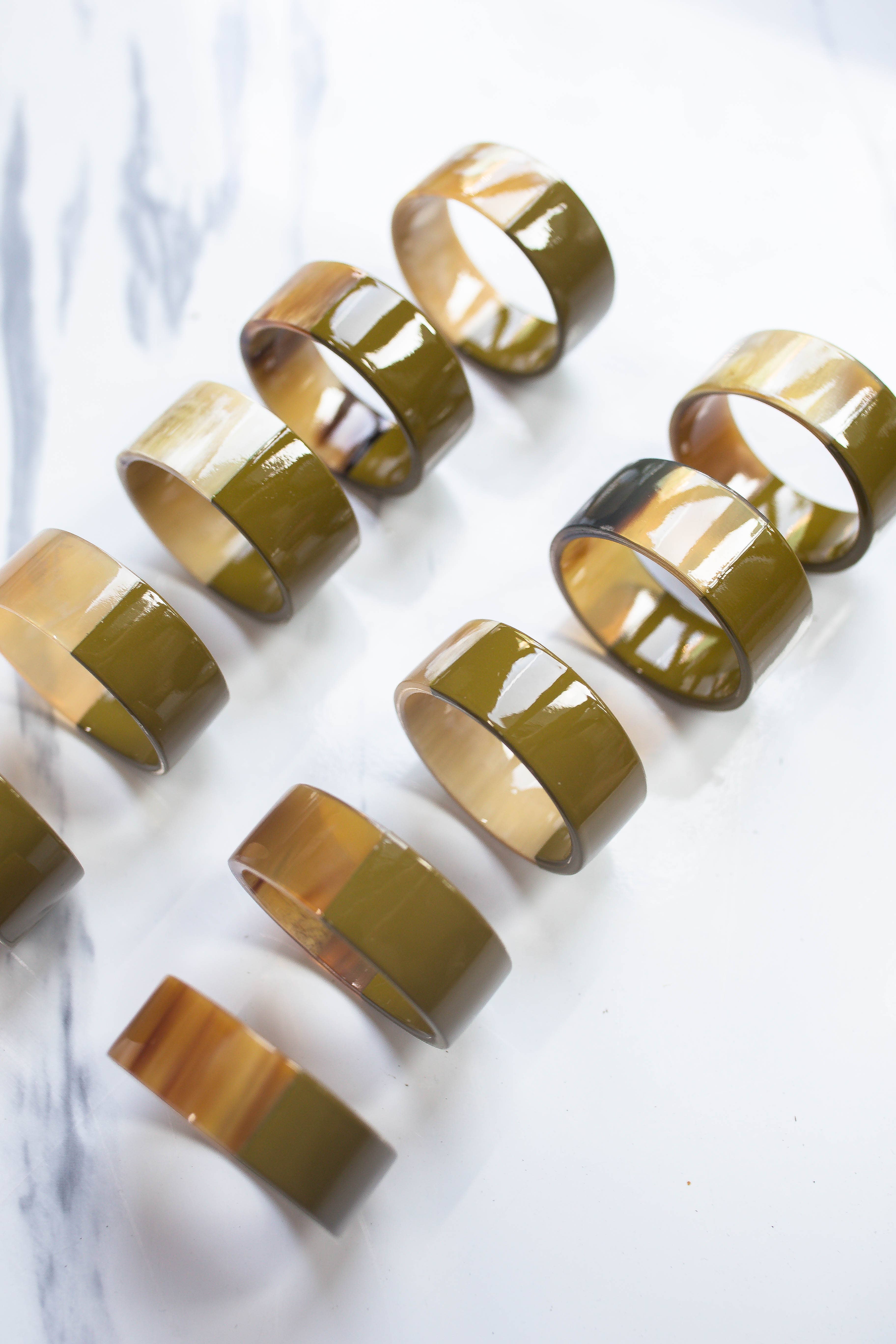 Tonkin Handicraft - Wholesale Napkin Ring - Lacquer  Buffalo Horn Napkin Ring S25