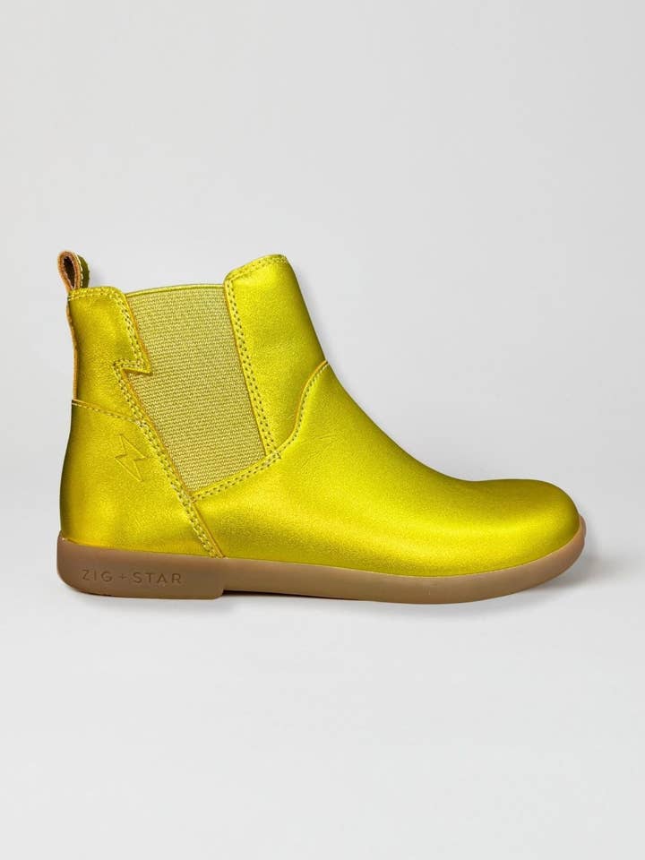 Rockit Junior Kids' Boot Acid Yellow Metallic for wholesale by ZIG+STAR