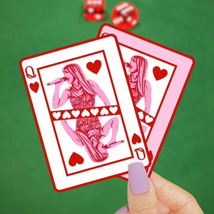 Queen of Hearts Taylor Swift Sticker, Swiftie Lover Era for wholesale by Pretty Toxic Stickers