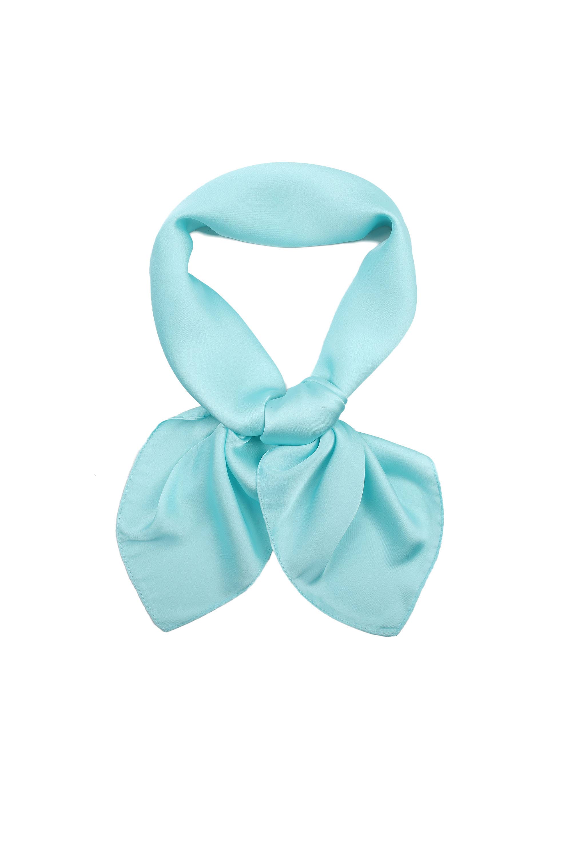 PHANIE MODE - Wholesale Scarf - Women's - Small solid satin silk-touch square E-091733