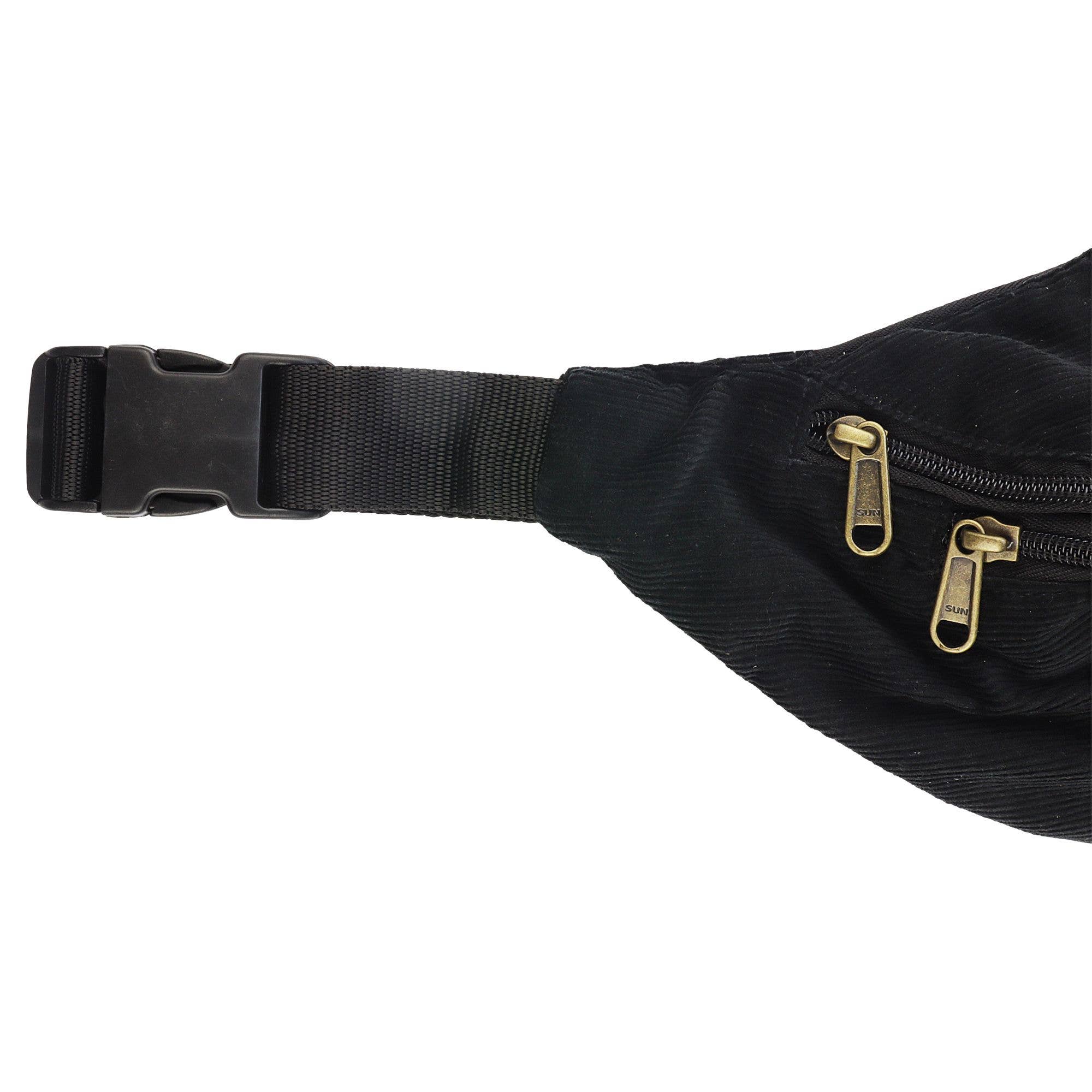 Tribal Trade GmbH - Wholesale Belt Bag - Unisex - Lou Cord black fanny pack waist bag3