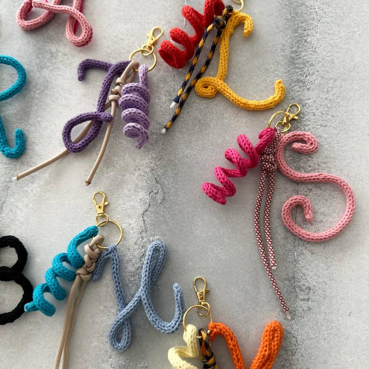 Honey Art and Nature – wholesale Keychain – Women's – Handmade Crochet Initial Bag Charm Custom Keychain #27