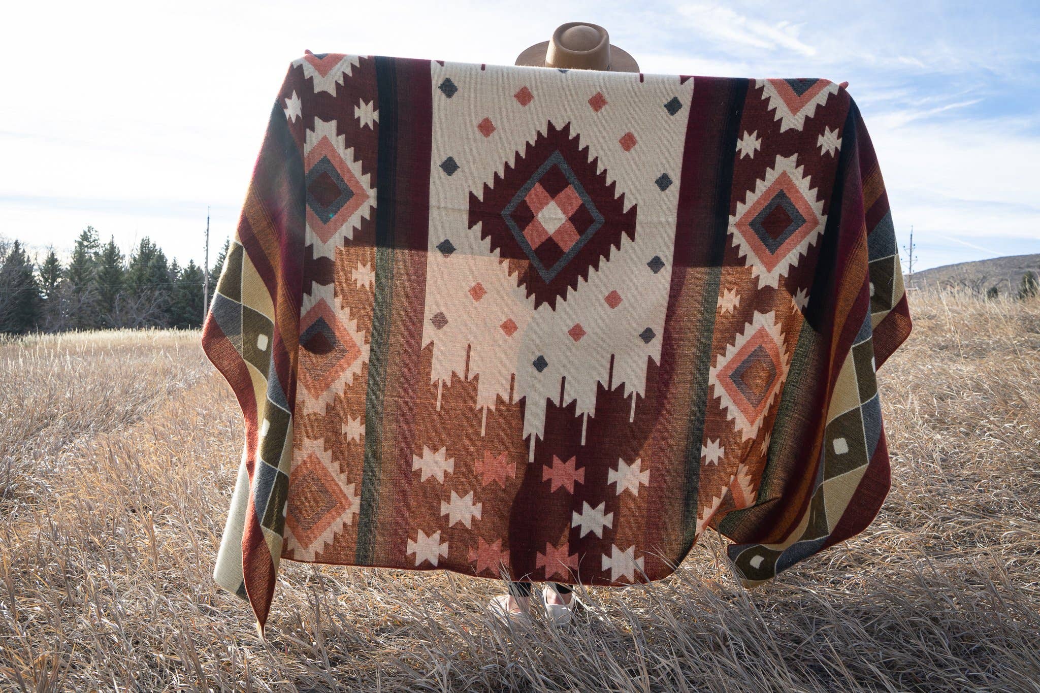 Alpaca Threadz - Wholesale Throw Blanket - Andean Alpaca Wool Blanket - Western - Rust7